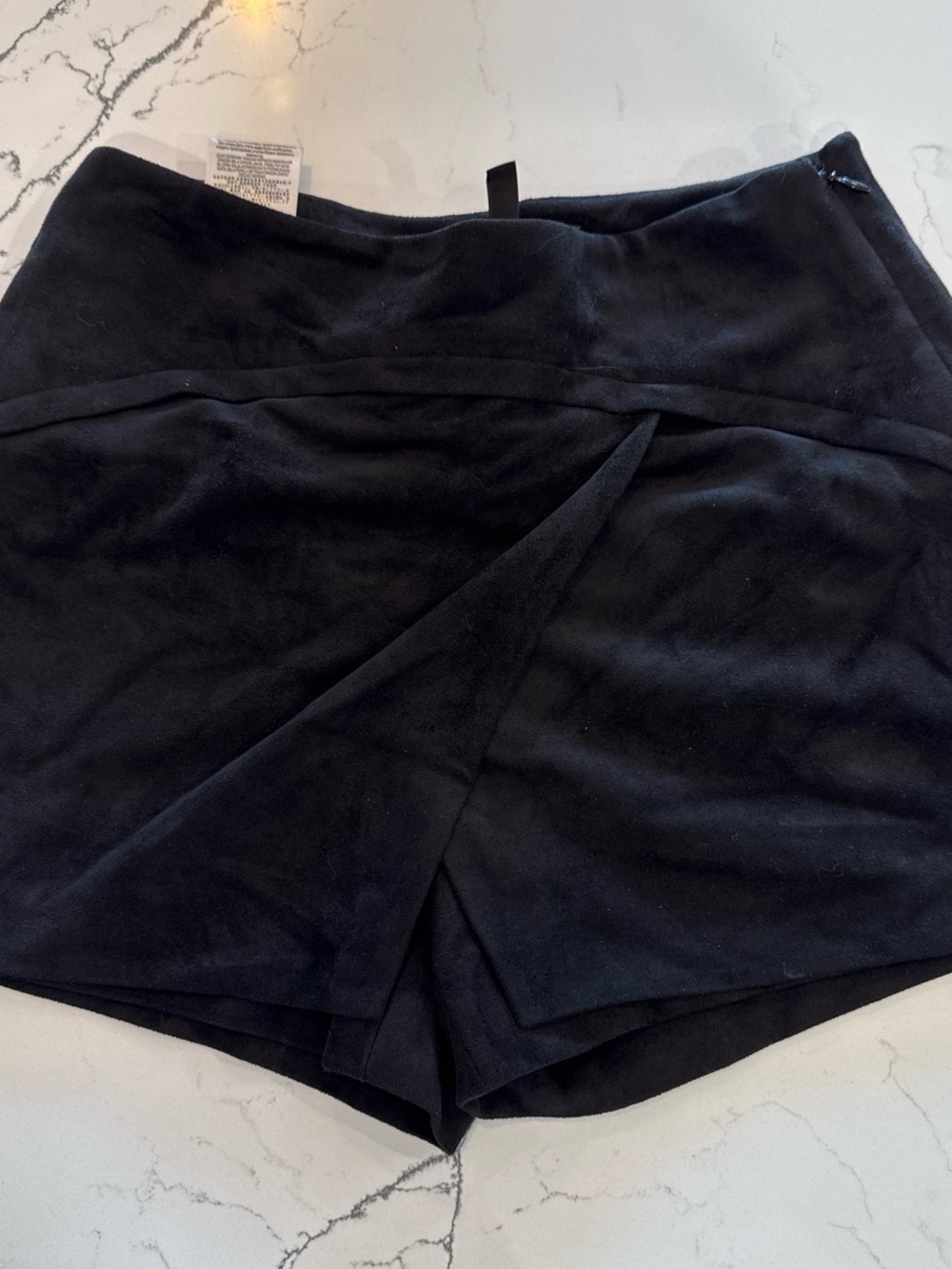 BCBGMaxAzria Black Overlap Skort Shorts